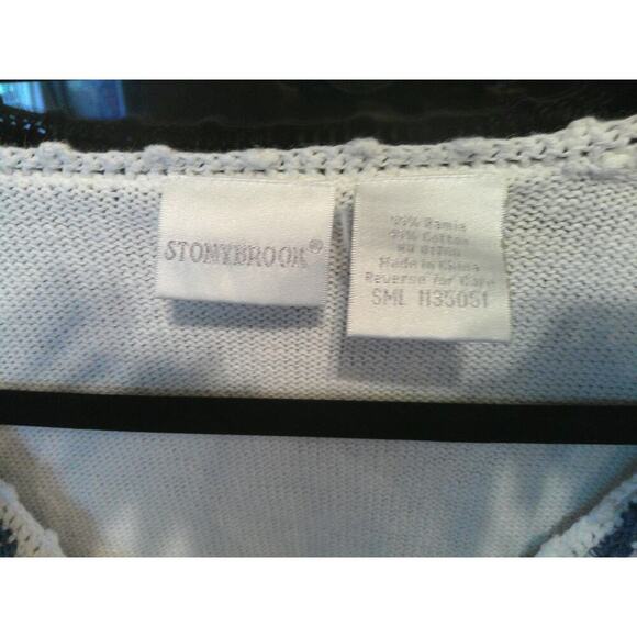 Stoneybrook Vintage Patchwork Sweater Vest Women’s Small Blue Floral Argyle - Picture 3 of 8